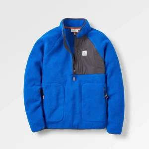 Polaire en Sherpa Recyclée à Fermeture Éclair 1/2 Offgrid 2.0 - Bleu Azur