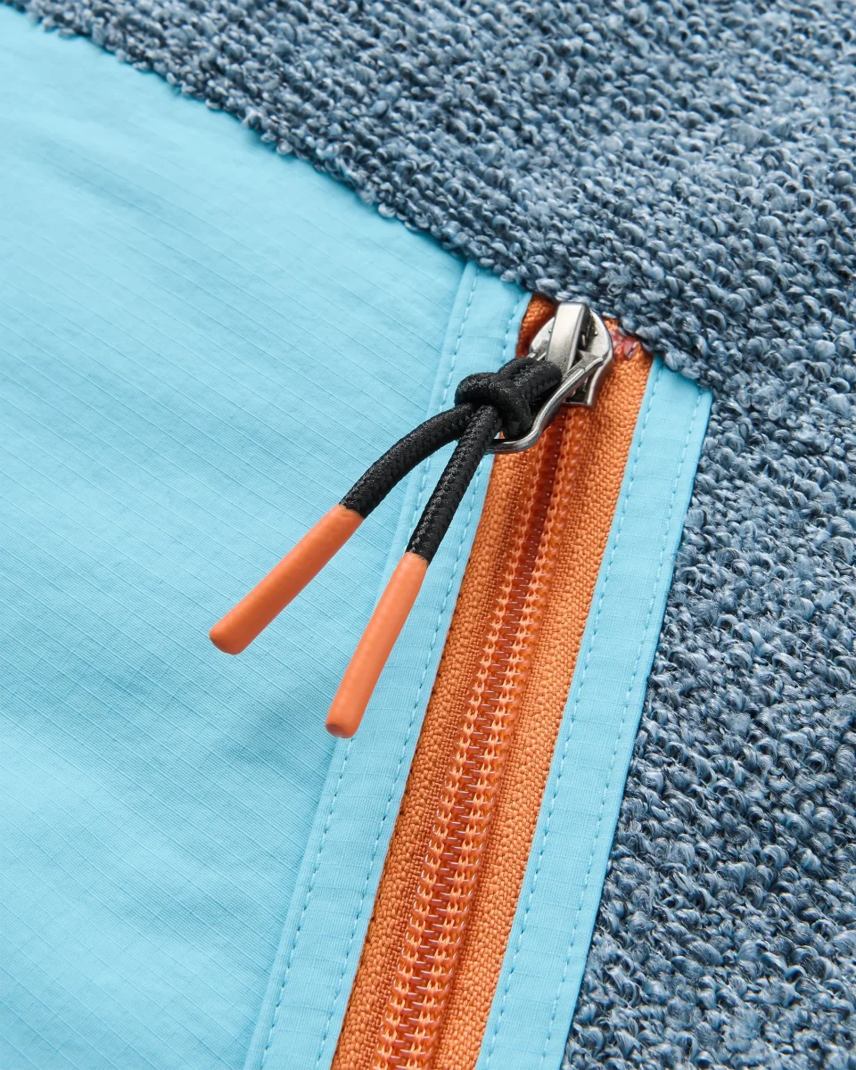 Veste Polaire Coupe-Vent Intégrale - Stormy Blue/Retro Blue – Image 2