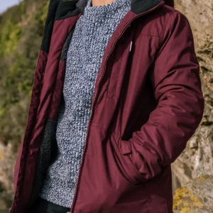 Découvrez la Veste Doublée Sherpa Recyclée - Vin