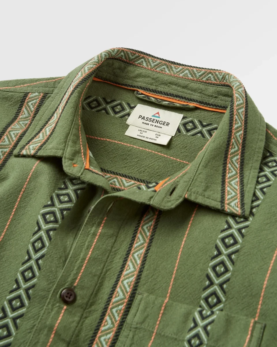 Chemise Jacquard Voyage - Rayure Vert Sauvage – Image 5