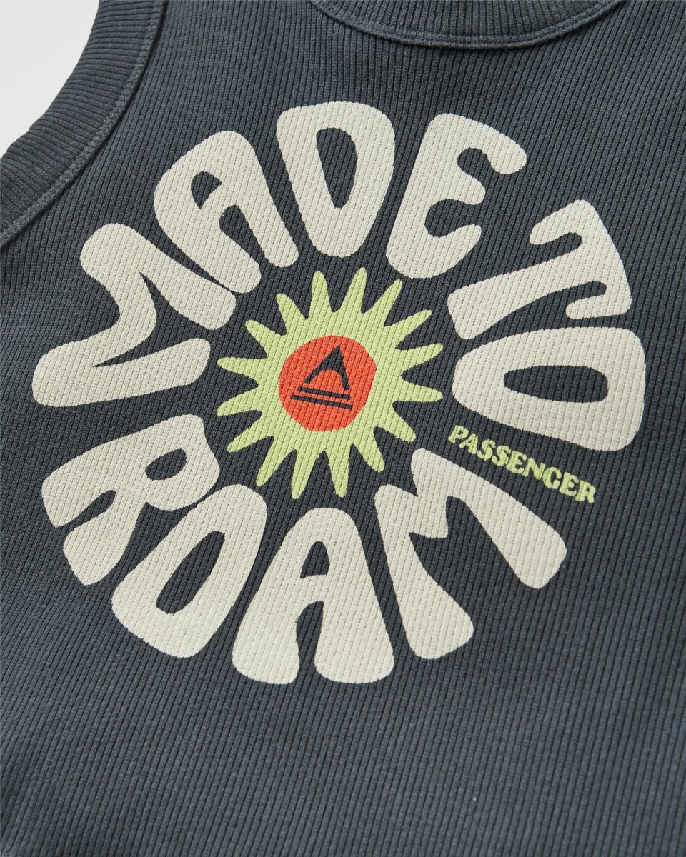 Débardeur Court Graphique Côtelé Easy Days - Noir – Image 5