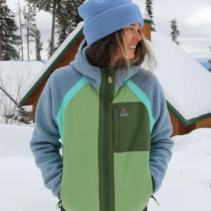 Veste matelassée Lara - Denim délavé/Vert tige