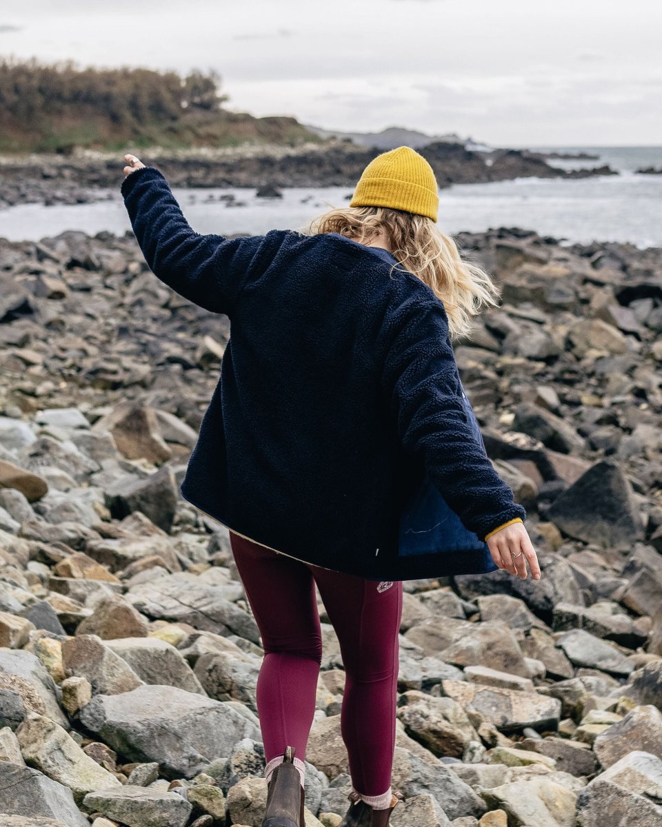 Polaire en Sherpa Doublée de Coton Recyclé Clover - Bleu Marine Foncé – Image 6