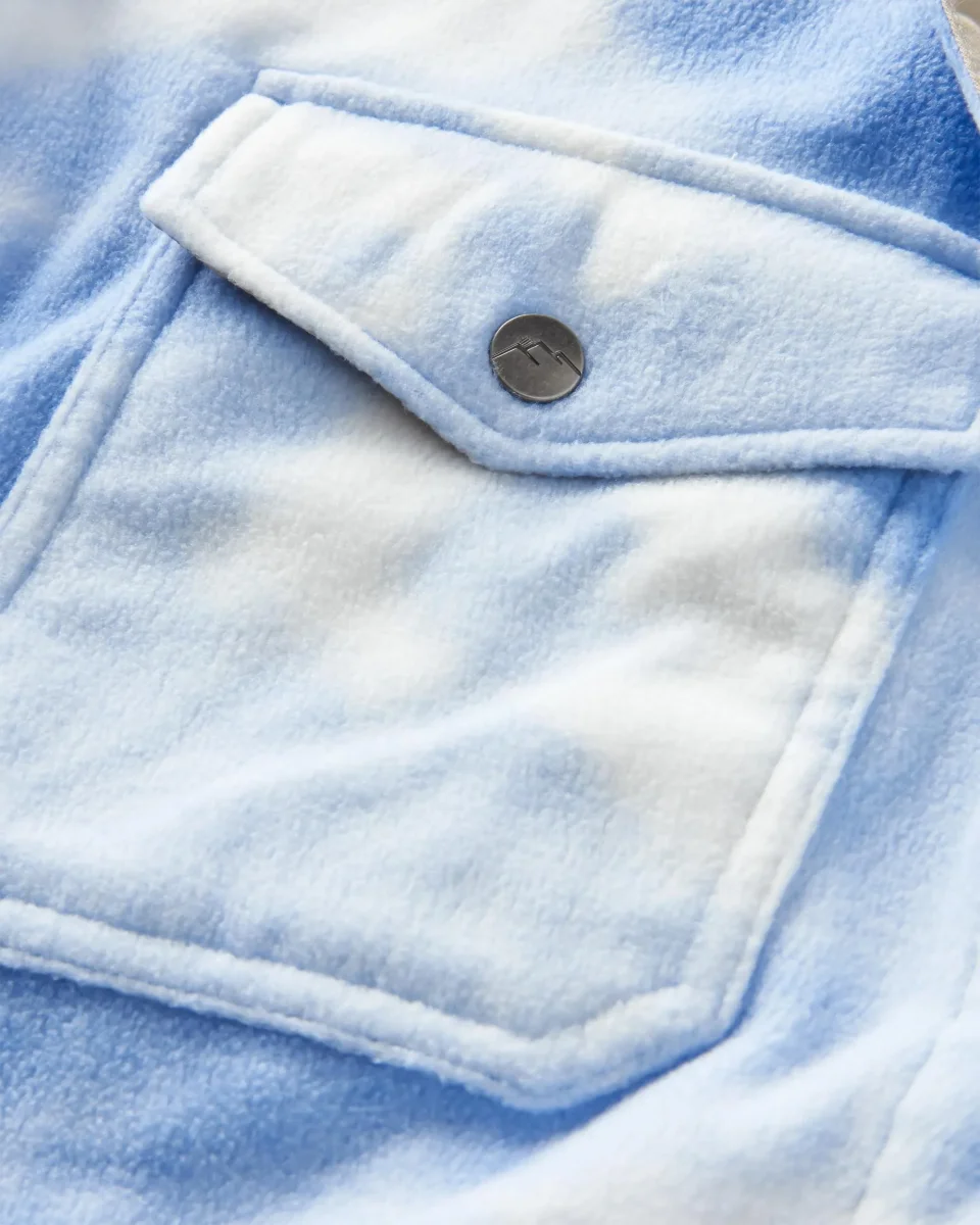 Chemise en polaire recyclée East - Tie Dye Cornflower – Image 2