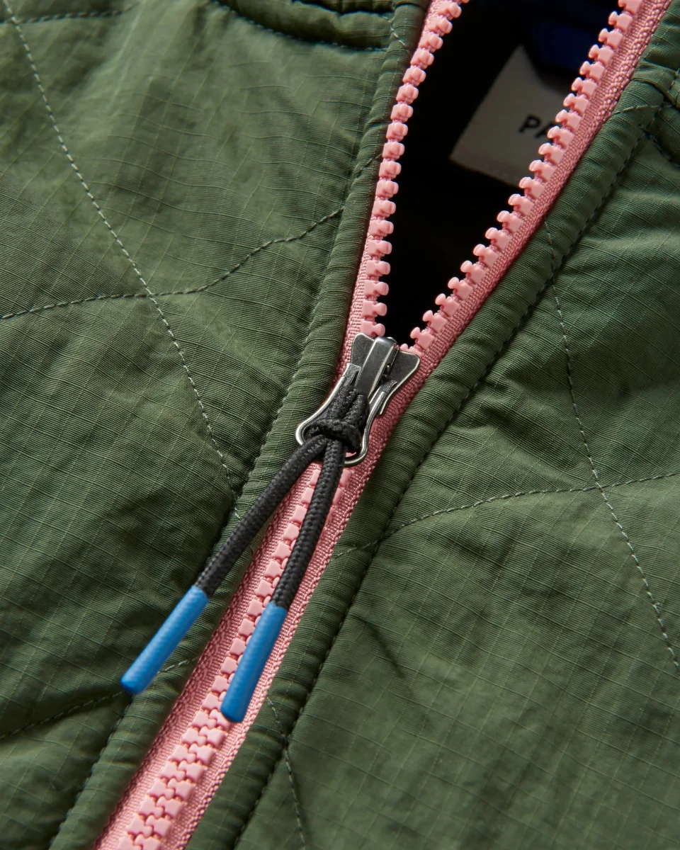 Polaire à Capuche en Sherpa Recyclée Beaumont - Montagne Abstraite Sapin – Image 2