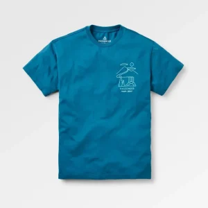T-shirt Relaxed Fit Slow Escape - Tidal Blue