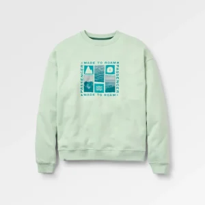 Sweatshirt en Coton Bio Snapshot - Menthe Verte