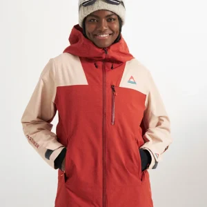 Veste Recyclée Femme Snowscape - Rouge Ocre/Blush