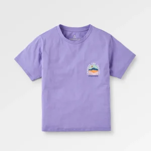T-shirt en Coton Recyclé Outlook - Violet Rétro
