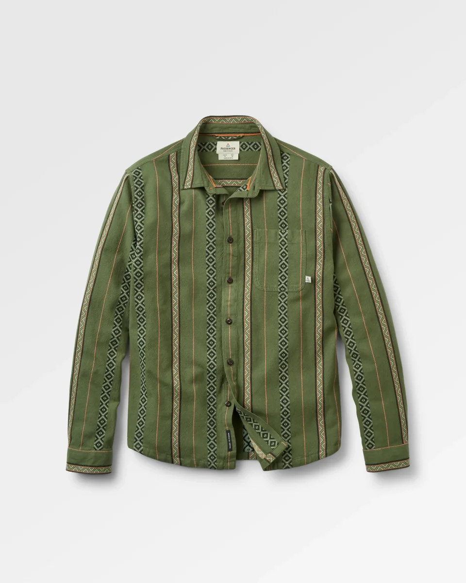 Chemise Jacquard Voyage - Rayure Vert Sauvage – Image 2