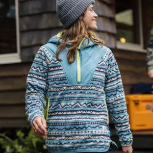 Polaire à capuche recyclée Juana - Mountain Geo Arctic