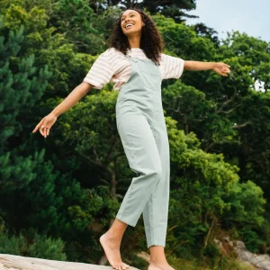 Salopettes en Coton Bio Meadows - Pistache