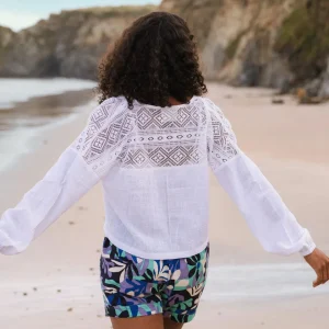 Haut Tissé à Manches Longues Flurry - Blanc