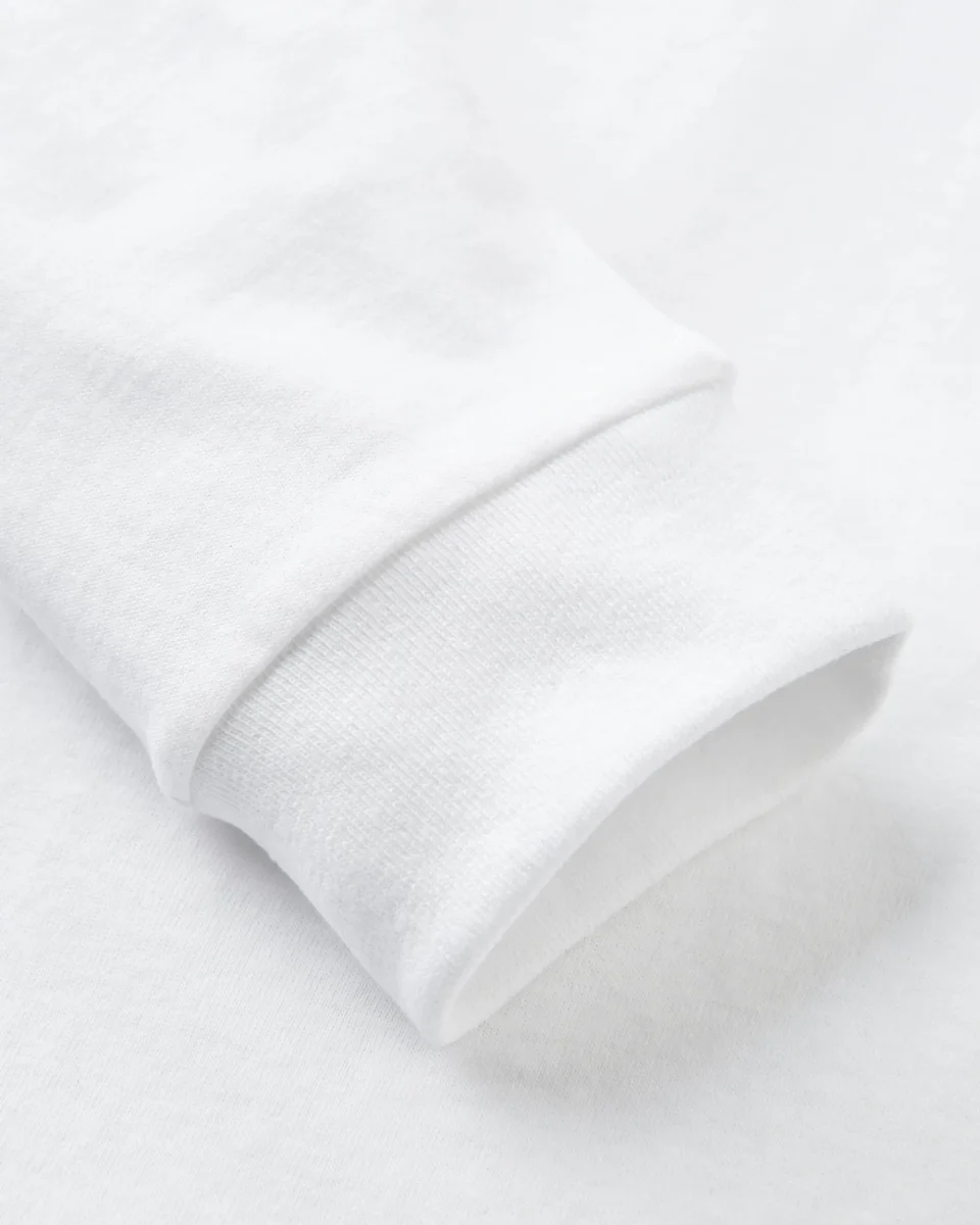 T-shirt Recyclé à Manches Longues Scape - Blanc – Image 8