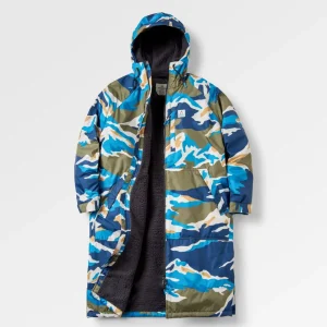 Poncho de Surf Doublé en Sherpa Recyclé Waves - Mount Scenic Kaki