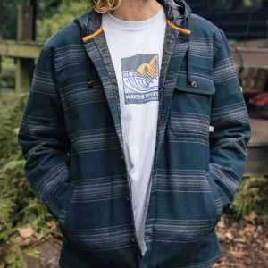 Surchemise à capuche Sherwood Check - Rayure noire