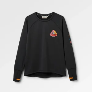 T-shirt à manches longues en tissu recyclé Atlantis - Noir