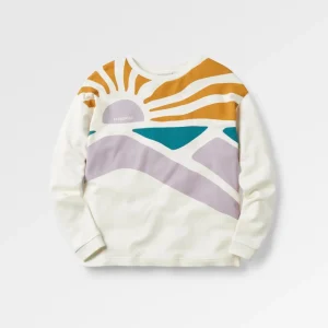 Sweatshirt en coton bio Sunsets - Marshmallow