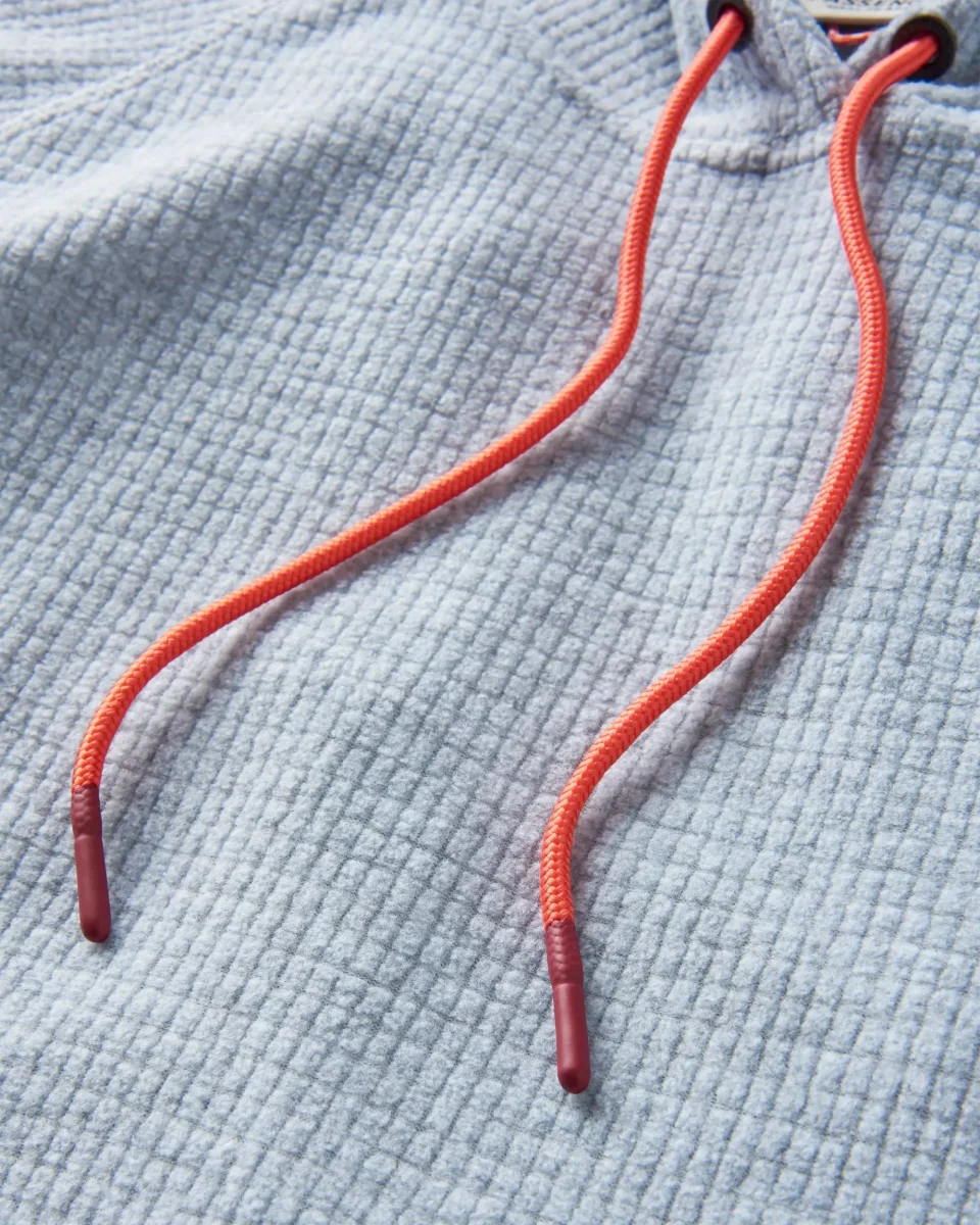 Sweat à Capuche en Polaire Recyclée à Carreaux Point - Gris Marl – Image 6