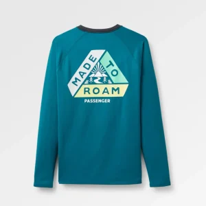 T-Shirt Actif Recyclé au Bord du Lac - Bleu Tidal