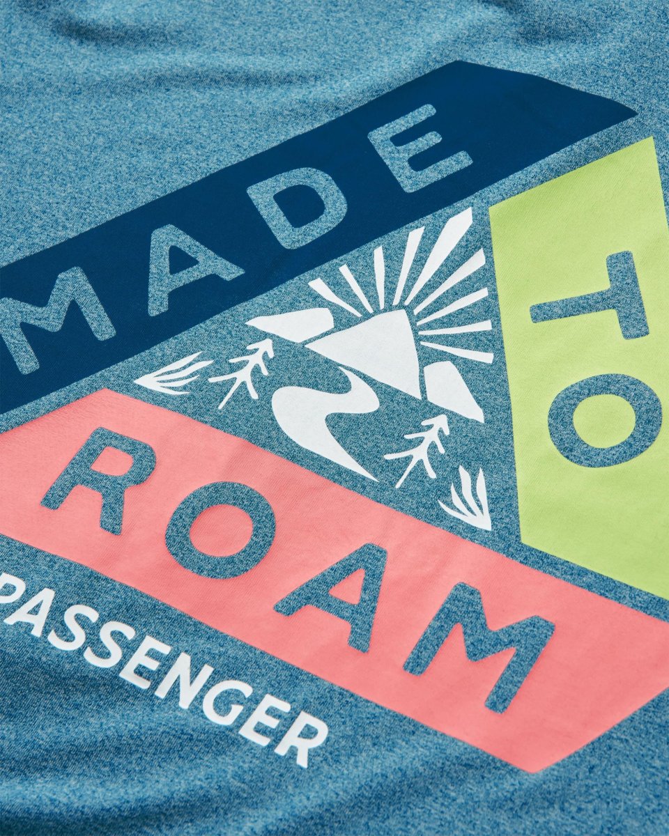 T-shirt recyclé classique actif - Bleu Acier Marl – Image 9