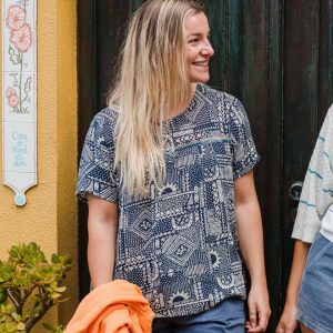 Haut Pétale - Patchwork Vintage Marine