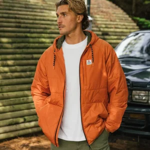Veste Recyclée Isolante à Fermeture Éclair Dylan - Orange Brûlé