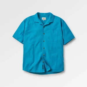 Chemise à manches courtes en coton bio Cove - Blue Pool