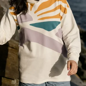 Hoodie en coton bio Sunsets - Marshmallow