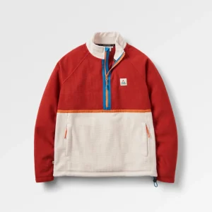 Polaire Recyclée à Carreaux Off Trail - Rouge Ocre/Bouleau