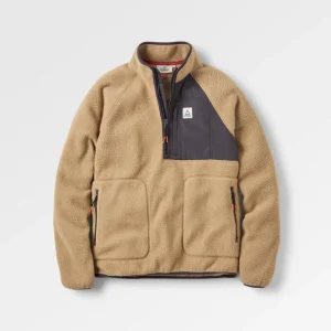 Polaire en Sherpa Recyclée à Fermeture Éclair 1/2 Offgrid 2.0 - Biscuit