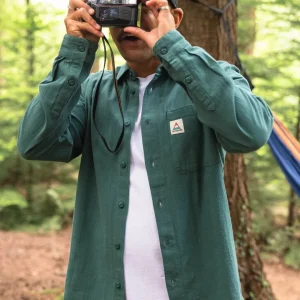 Chemise en Coton Bio Texturé Arica - Deep Ocean