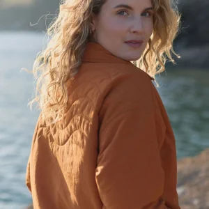 Veste Isolante Recyclée Tasi - Orange Coucher de Soleil