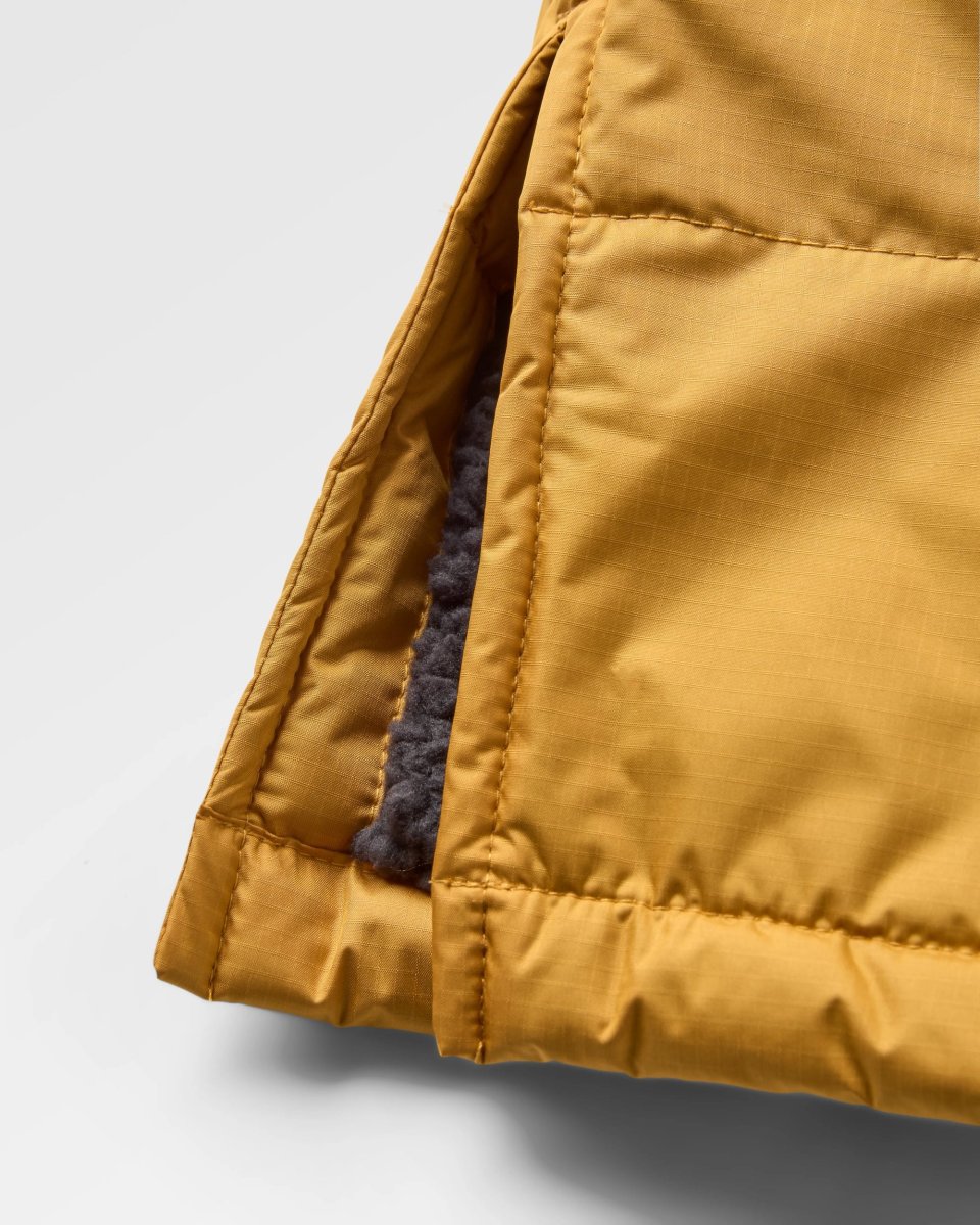 Poncho de surf recyclé doublé sherpa Escapism - Jaune Épicéa – Image 5