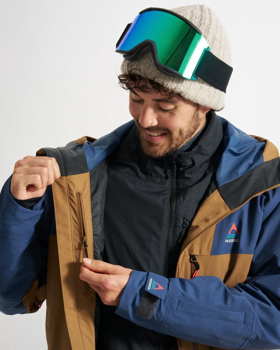 Veste Recyclée pour Homme Snowscape - Denim Foncé/Toffee – Image 9