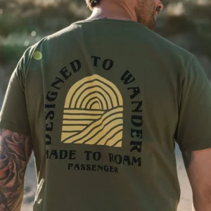 T-shirt en coton recyclé Sundown - Kaki