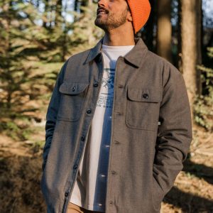 Surchemise doublée en sherpa Freestyle - Gris Marl