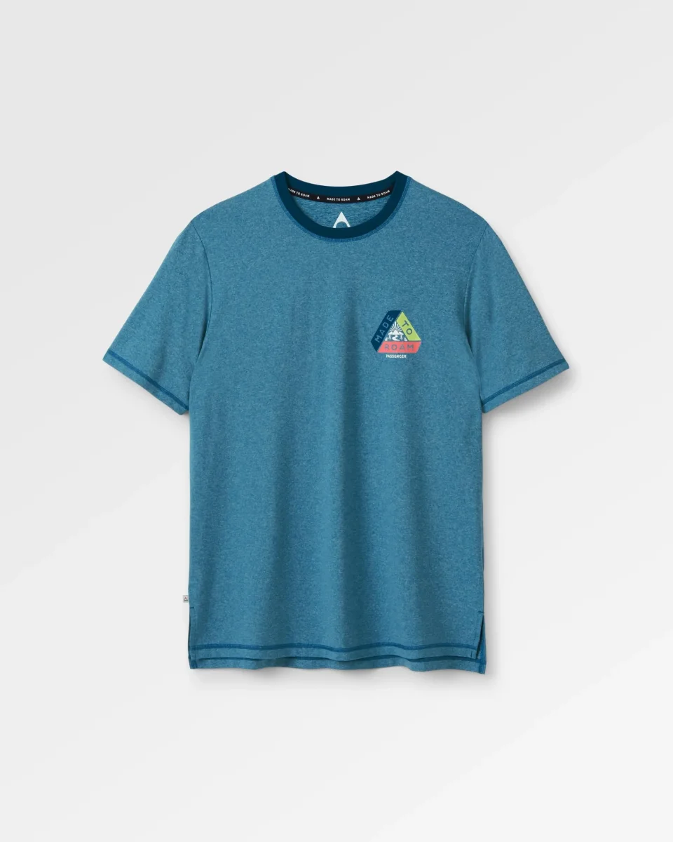 T-shirt recyclé classique actif - Bleu Acier Marl – Image 6