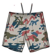 Short de bain polyvalent Porto Recyclé - Camouflage d'algues couleur galet gris – Image 9