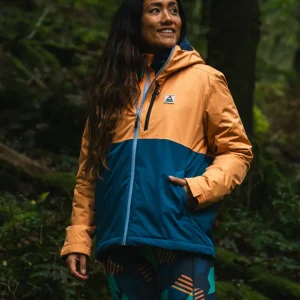 Veste Isolée Résistante à l'Eau Terrain - Corsair Blue/ Apricot