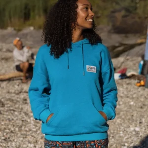 Sweat à Capuche en Coton Bio Sneak - Bluejay