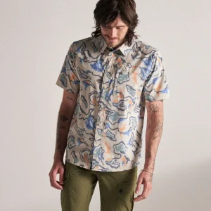 Chemise à manches courtes stretch pour voyageur - Abstract Strata Multi