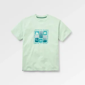 T-shirt en Coton Bio Décontracté Snapshot - Menthe Verte