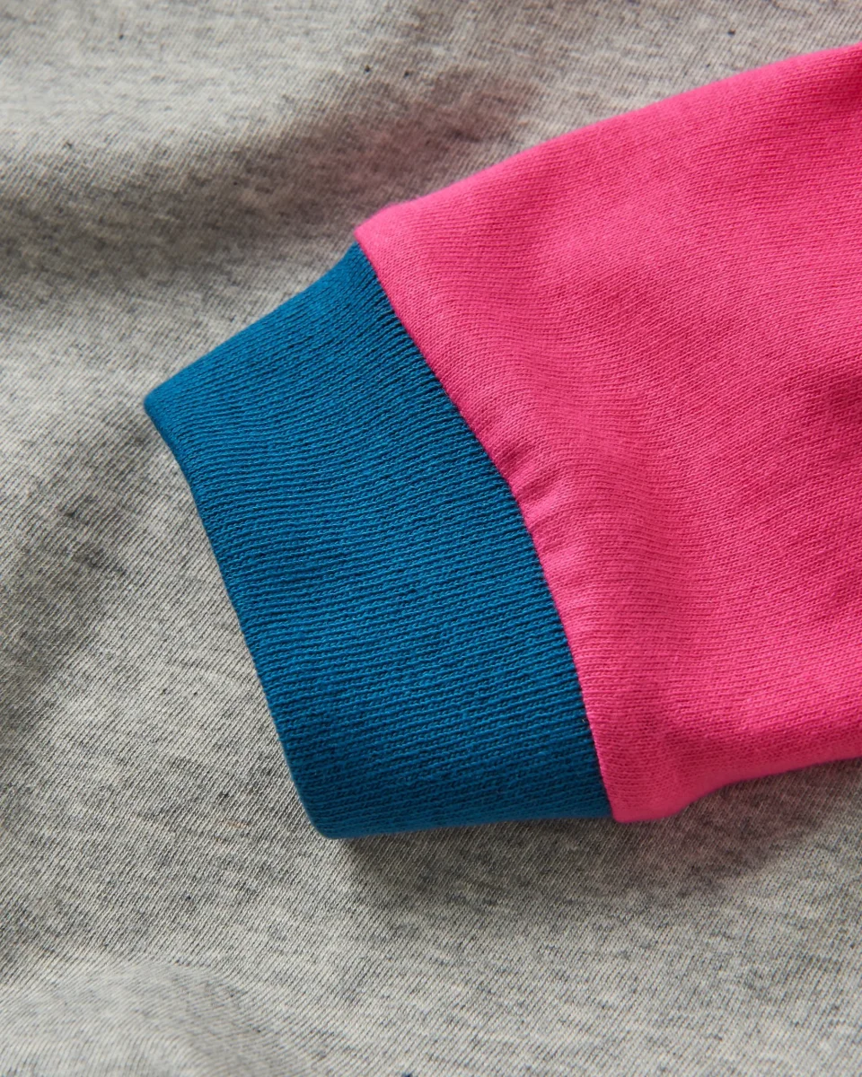 T-shirt à manches longues en coton recyclé Riser - Gris moyen chiné – Image 5