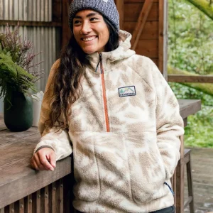 Polaire Recyclée en Sherpa à Fermeture Éclair 1/2 Maine 2.0 - Montagne Abstraite Bouleau