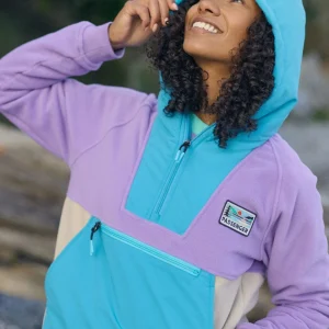 Polaire à Capuche Recyclée Alexander - Rétro Violet/Bluejay