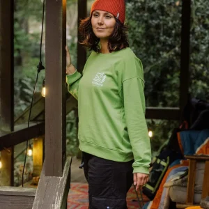 Sweatshirt Oversize en Coton Recyclé Phoenix - Vert Poire