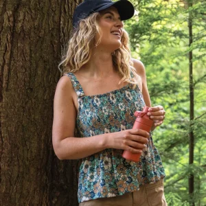 Haut Tissé Soleis - Vintage Floral Aqua