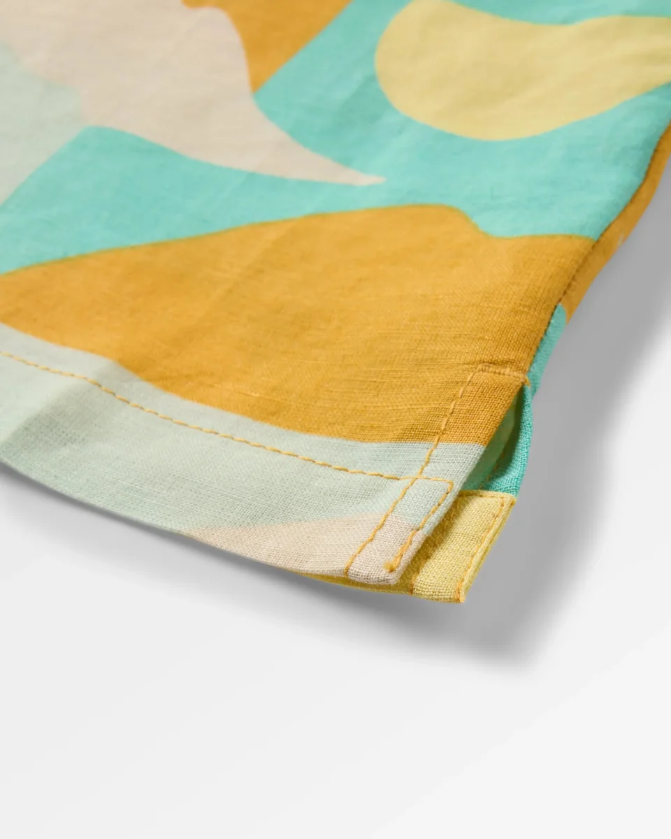 Chemise à manches courtes en lin Arden - Vista Patchwork Jaune – Image 6