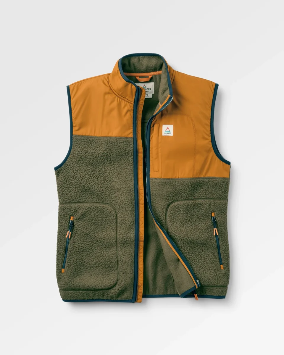 Veste en polaire sherpa recyclée Offgrid - Olive foncé